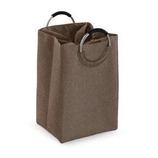 BEIGE LAUNDRY HAMPER WITH HANDLES