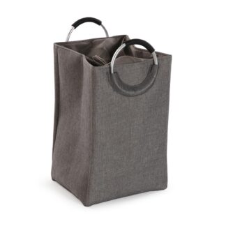 DARK GREY LAUNDRY HAMPER WITH HANDLES
