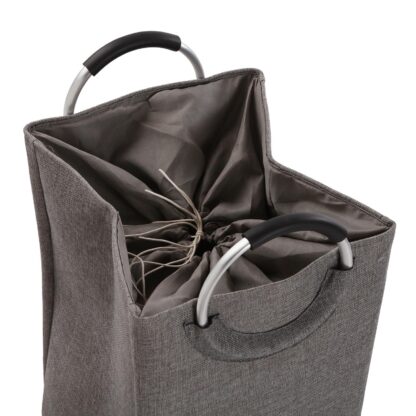 DARK GREY LAUNDRY HAMPER WITH HANDLES - Image 2