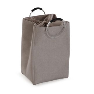 LIGHT GREY LAUNDRY HAMPER WITH HANDLES