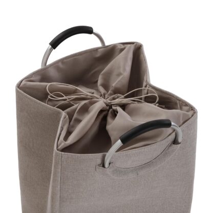 LIGHT GREY LAUNDRY HAMPER WITH HANDLES - Image 2