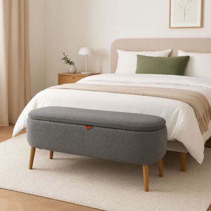 END BED BENCH GREY MANIKO - Image 2