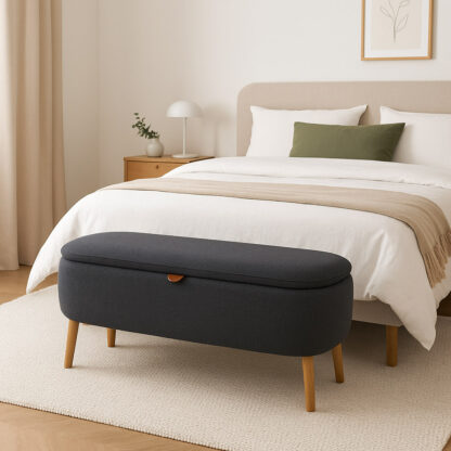 END BED BENCH DARK GREY MANIKO - Image 2