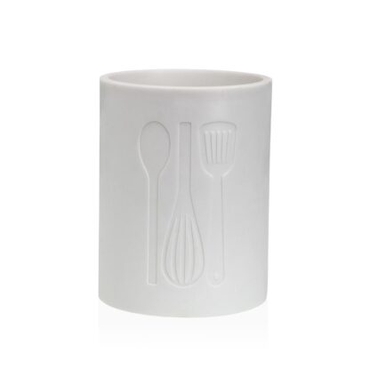 WHITE KITCHEN UTENSIL HOLDER