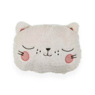 WHITE CAT CUSHION WITH FILLING