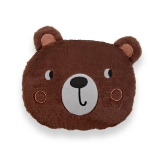 DARK BROWN BEAR CUSHION WITH FILLING