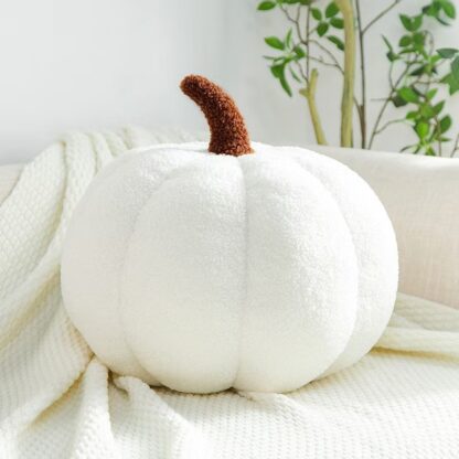 WHITE PUMPKIN CUSHION WITH FILLING L - Image 2