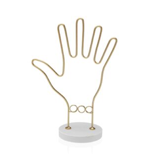 GOLD METAL HAND-SHAPED JEWELLERY BOX