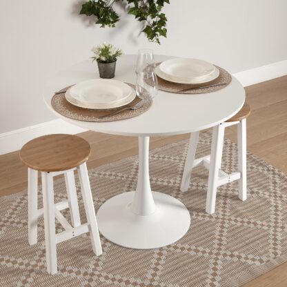 MEERA WHITE TABLE 100 CM - Image 2