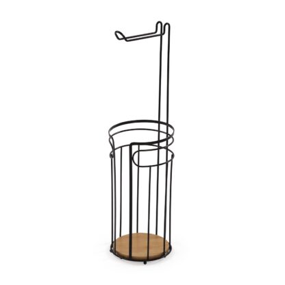 BLACK BATHROOM PAPER HOLDER