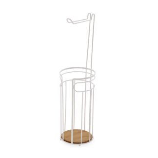 WHITE BATHROOM PAPER HOLDER