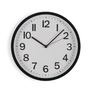 BLACK WALL CLOCK 30CM