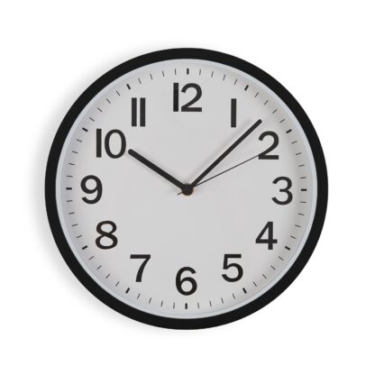 BLACK WALL CLOCK 30CM