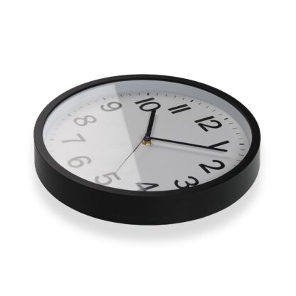 BLACK WALL CLOCK 30CM - Image 2