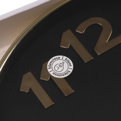 BLACK WALL CLOCK "GOLDEN NUMBERS" 30CM - Image 4