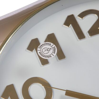 WHITE WALL CLOCK "GOLDEN NUMBERS" 30CM - Image 4