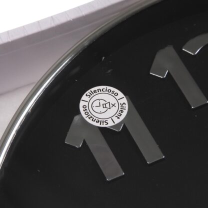 BLACK WALL CLOCK "SILVER NUMBERS" 30CM - Image 4