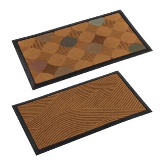 ASSORTED WAVY DOORMATS + DESIGN 40 X 70