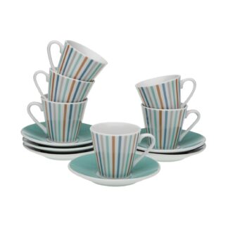 STRIPES COFFEE CUP SET OF 6