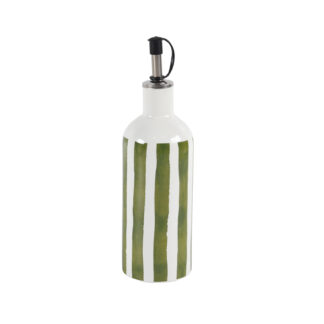 GREEN STRIPED OIL CRUET