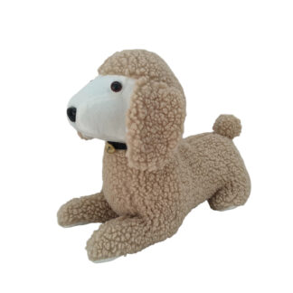 BEIGE DOG DOORSTOP