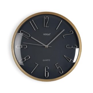 GREY WALL CLOCK 33CM