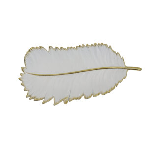 WHITE LEAF TABLE CENTREPIECE