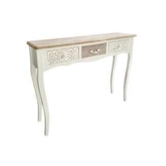 RUSTIC WHITE CONSOLE 3 DRAWERS