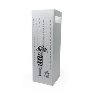 WHITE RAIN GIRL UMBRELLA STAND