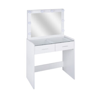 WHITE DRESSING TABLE WITH LED LIGHTS