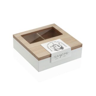 WHITE TEA BOX 4 COMPARTMENTS