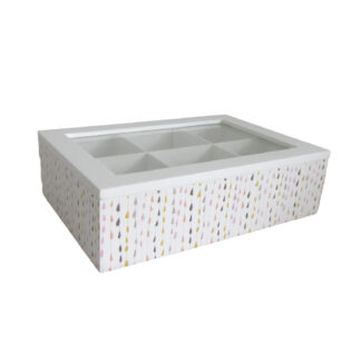 CHERRIES TEA BOX 6 COMPARTMENTS