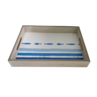 OCEANIC WOODEN TRAY 34CM