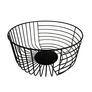 BLACK METALLIC FRUIT BASKET