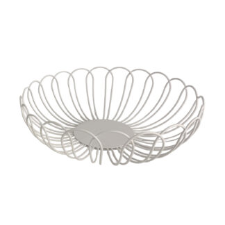 WHITE FLOWER FRUIT BASKET