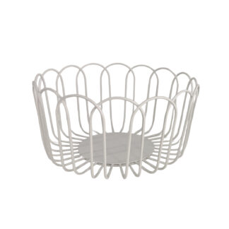 WHITE RING FRUIT BASKET