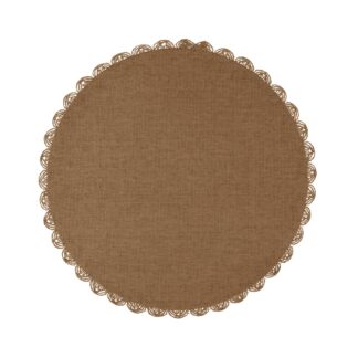 ROUND BROWN PLACEMAT