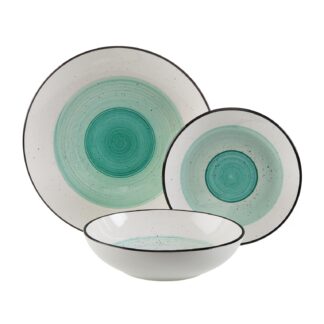 18-PIECE MORGAN GREEN DINNER SET