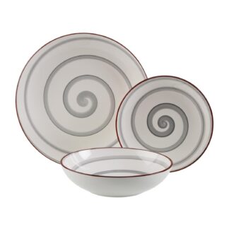18-PIECE ENID GREY DINNER SET