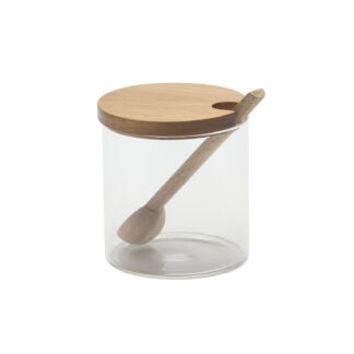 BOROSILICATE JAR ACACIA LID 300ML