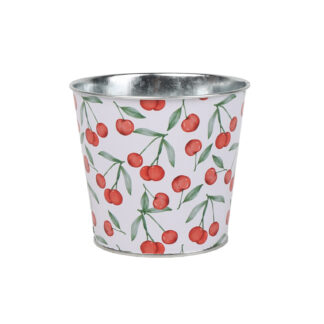 SMALL METALLIC CHERRIES POT