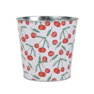 EXTRA LARGE METALLIC CHERRIES POT