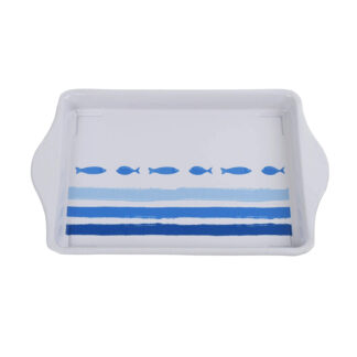 OCEANIC METAL PLATTER WITH HANDLES