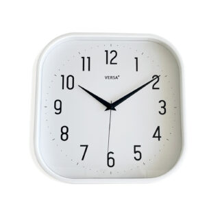 SQUARE WHITE WALL CLOCK