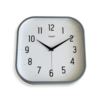 SQUARE GREY WALL CLOCK
