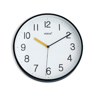 BLACK WALL CLOCK 25CM