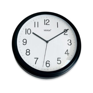BLACK WALL CLOCK 26CM