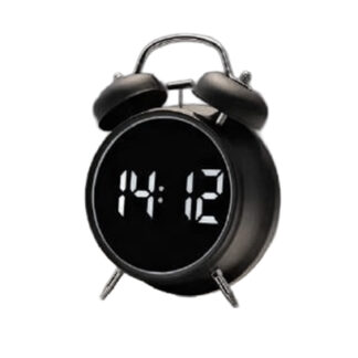 BLACK DIGITAL ALARM CLOCK