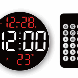 BLACK ALARM CLOCK WITH REMOTE