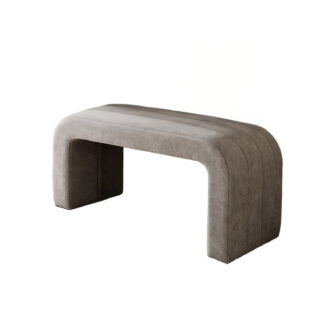 DARK GREY UPHOLSTERED BENCH